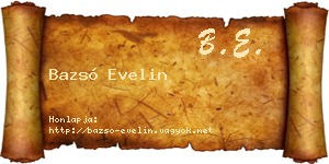 Bazsó Evelin névjegykártya